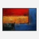 Red Blue & Gold Rothko Style 2 Abstract Art Print