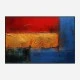 Red Blue & Gold Rothko Style 2 Abstract Art Print