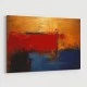 Red Blue & Gold Rothko Style 3 Abstract Art Print