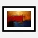 Red Blue & Gold Rothko Style 3 Abstract Art Print