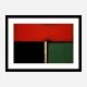 Red Black & Green Rothko Style Abstract Art Print
