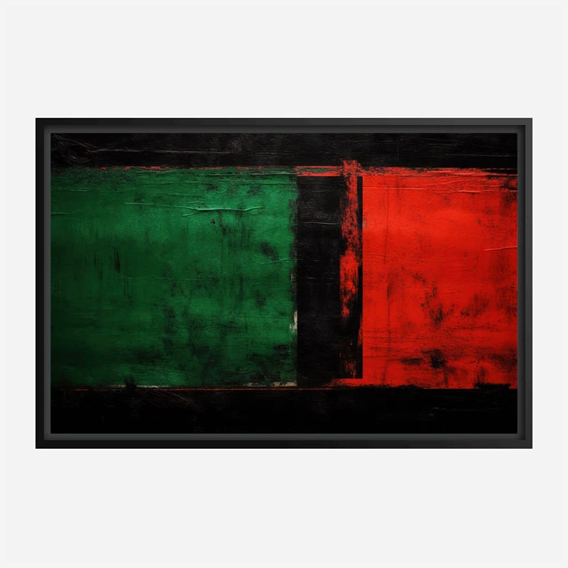 Red Black & Green Rothko Style 2 Abstract Art Print