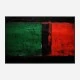 Red Black & Green Rothko Style 2 Abstract Art Print