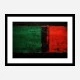 Red Black & Green Rothko Style 2 Abstract Art Print