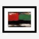 Red Black & Green Rothko Style 3 Abstract Art Print