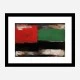 Red Black & Green Rothko Style 3 Abstract Art Print