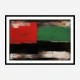 Red Black & Green Rothko Style 3 Abstract Art Print