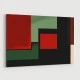Red Black & Green Rothko Style 4 Abstract Art Print