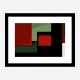 Red Black & Green Rothko Style 4 Abstract Art Print