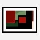 Red Black & Green Rothko Style 4 Abstract Art Print