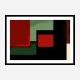 Red Black & Green Rothko Style 4 Abstract Art Print