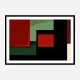Red Black & Green Rothko Style 4 Abstract Art Print