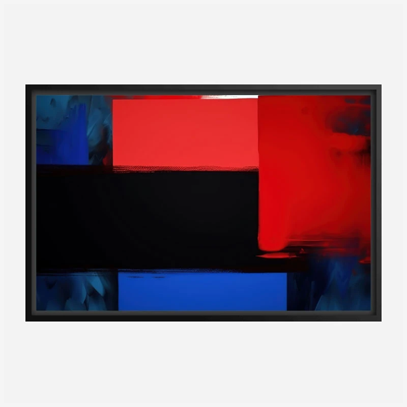 Red Black & Blue Rothko Style Abstract Art Print