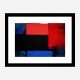 Red Black & Blue Rothko Style Abstract Art Print