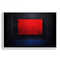 Red Black & Blue Rothko Style 2 Abstract Art Print