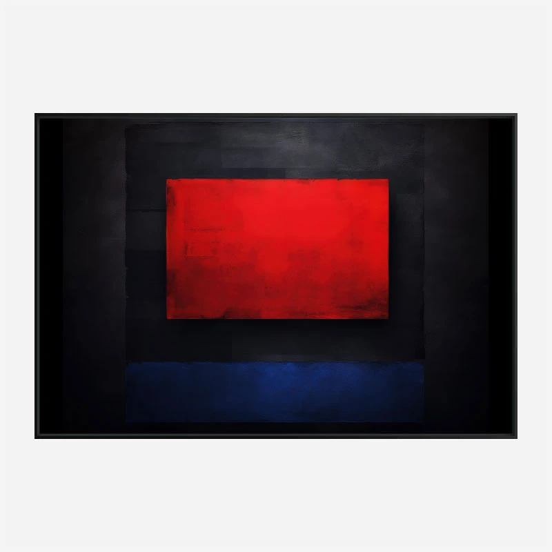 Red Black & Blue Rothko Style 2 Abstract Art Print