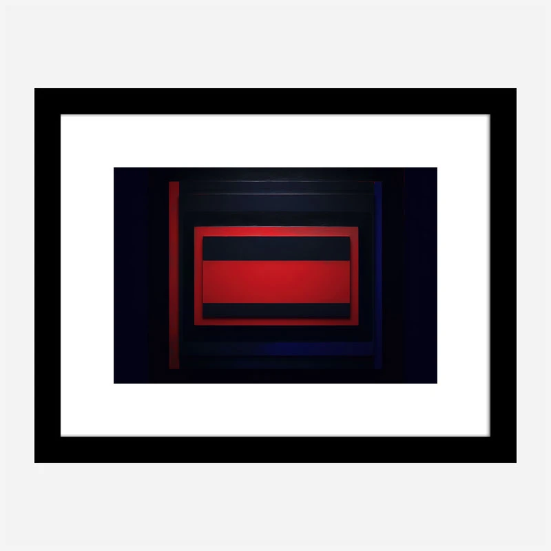 Red & Black Rothko Style Abstract Art Print