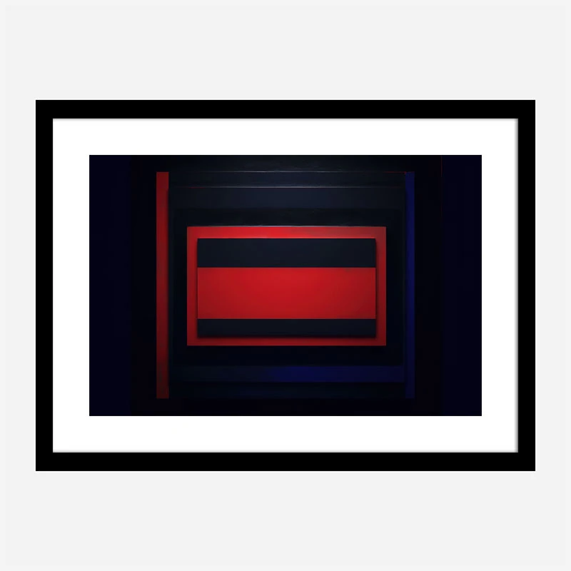 Red & Black Rothko Style Abstract Art Print