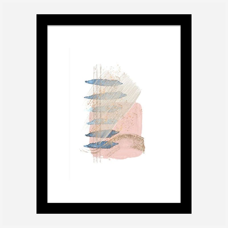 Soft Pink Blue 1 Abstract Art