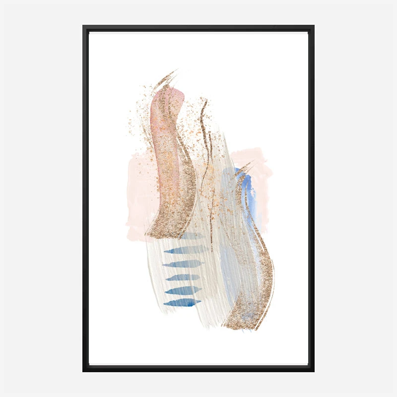 Soft Pink Blue 2 Abstract Art