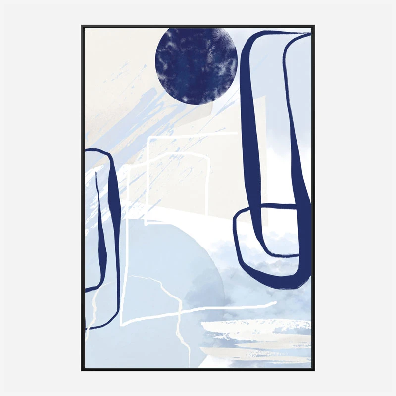 Lines of Blue 3 Line Art