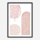 Love Pink Geometric Art
