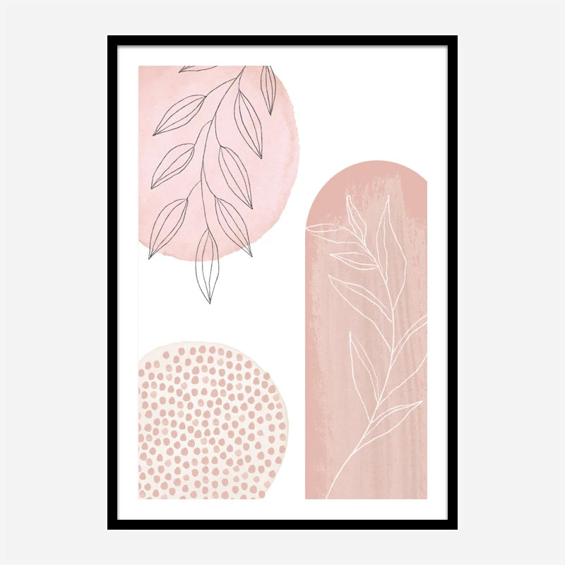 Love Pink Geometric Art