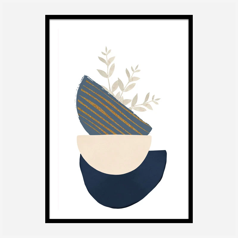 Boho Blue 2 Geometric Art