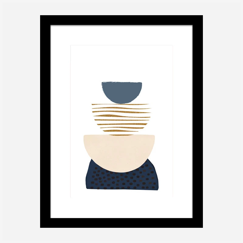 Boho Blue 3 Geometric Art