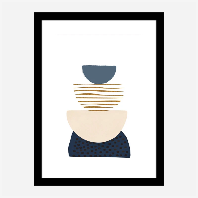 Boho Blue 3 Geometric Art