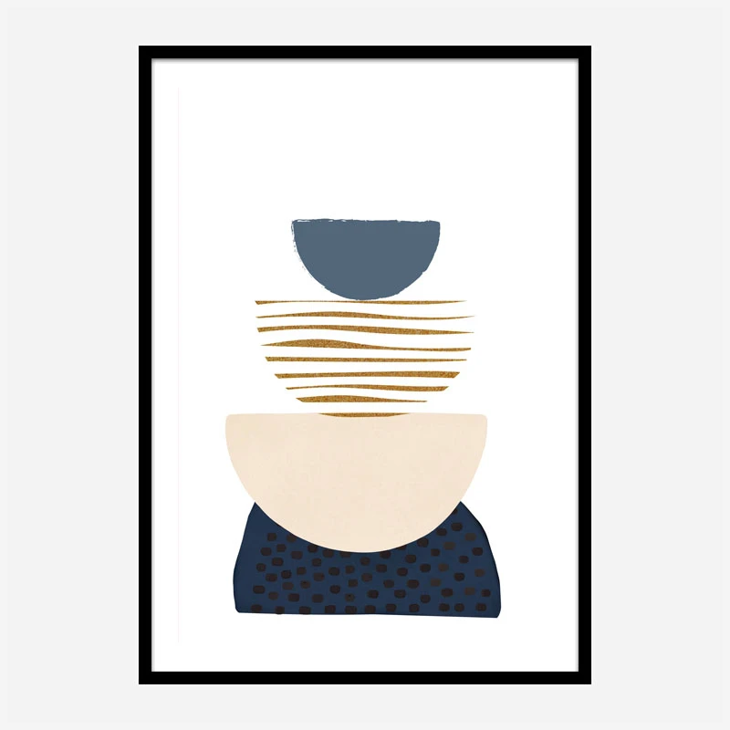 Boho Blue 3 Geometric Art