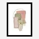 Delicate Pink and Green Abstract Art