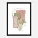 Delicate Pink and Green Abstract Art