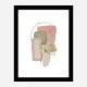 Delicate Pink and Green Abstract Art
