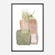 Delicate Pink and Green 3 Abstract Art