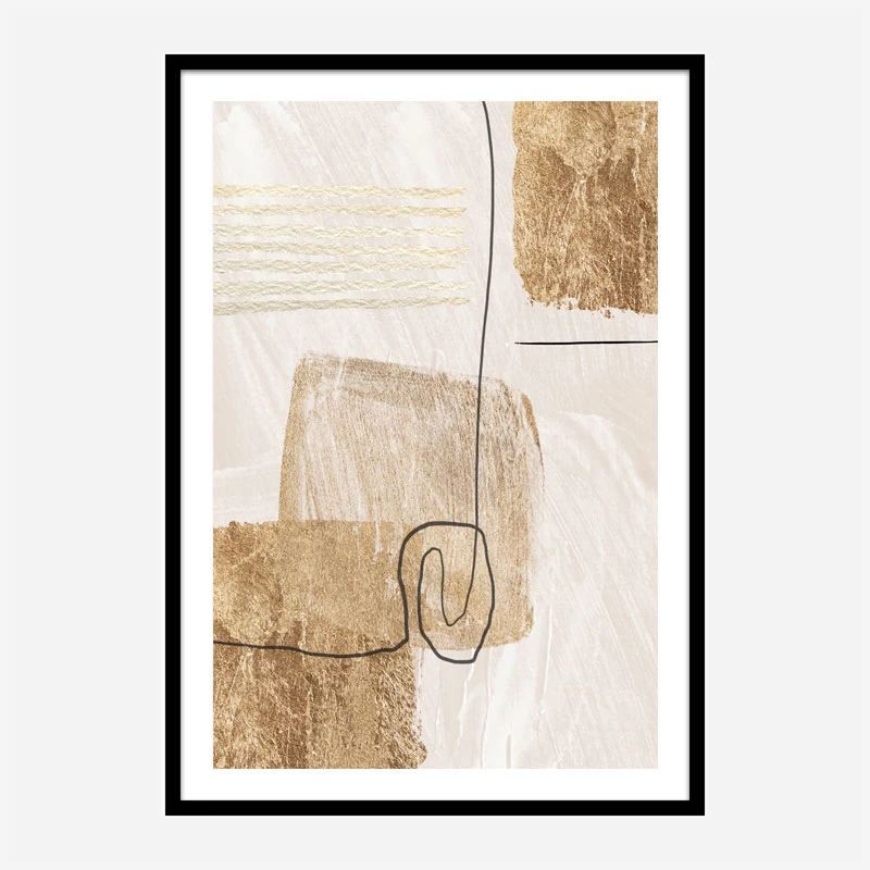Aesthetic Gold Abstract Art