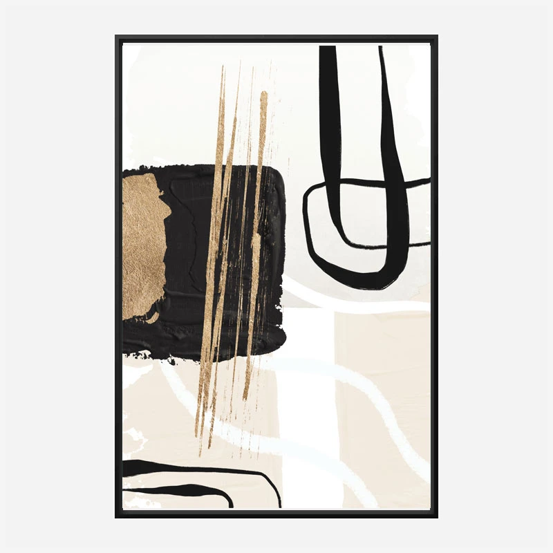 Abstract Black and Gold 5 Abstract Art