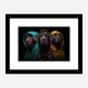 Three Labrador Retriever Gangster Dogs