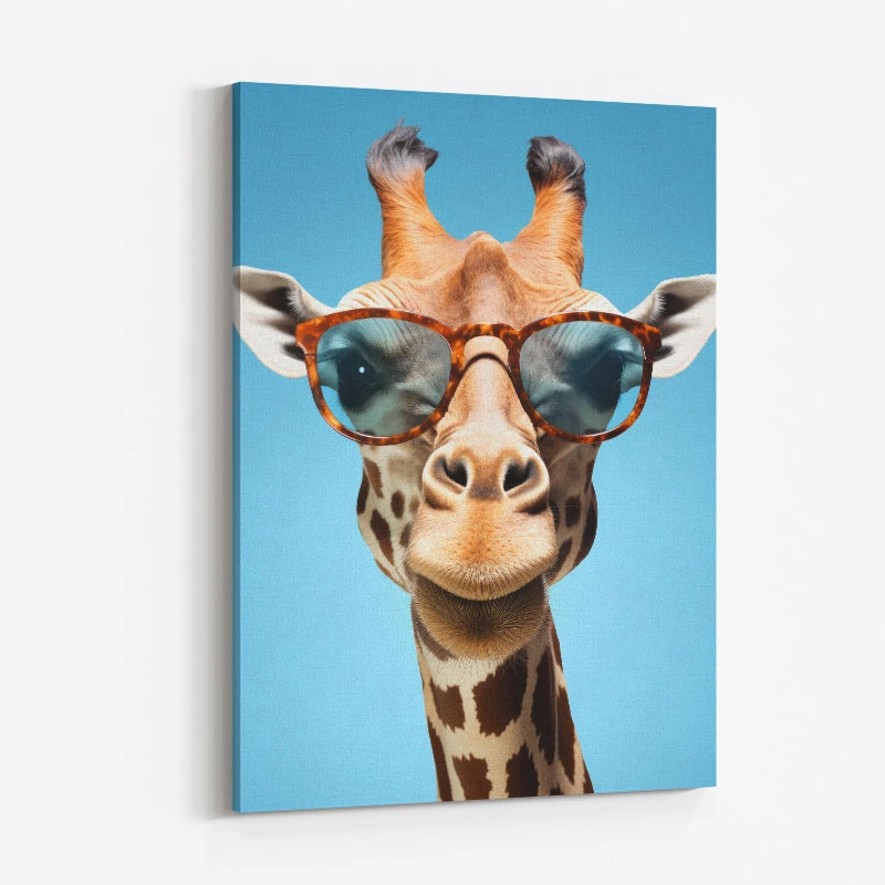 Giraffe In Shades 2 Art Print