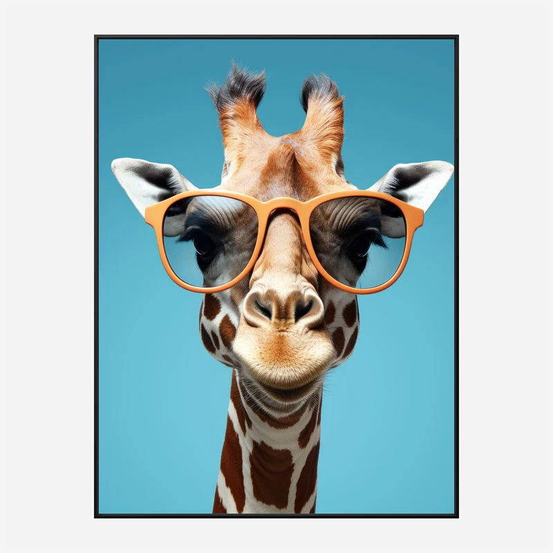 Giraffe In Shades 3 Art Print