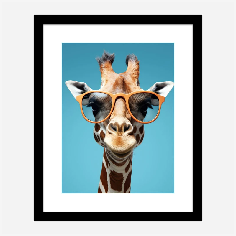 Giraffe In Shades 3 Art Print