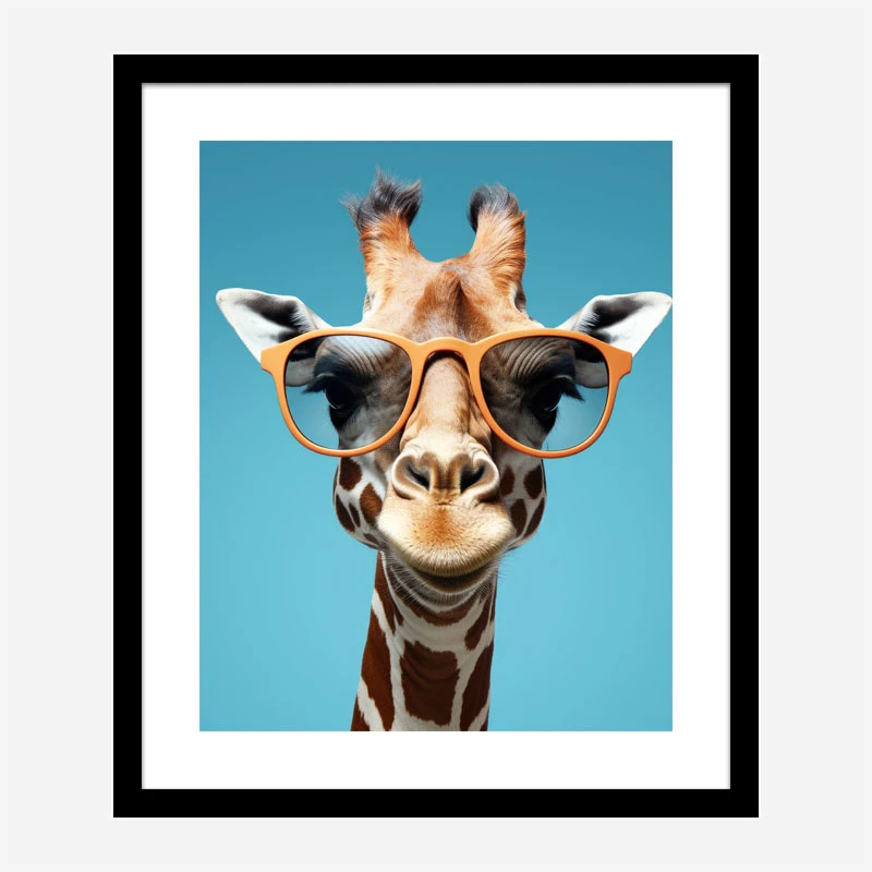 Giraffe In Shades 3 Art Print