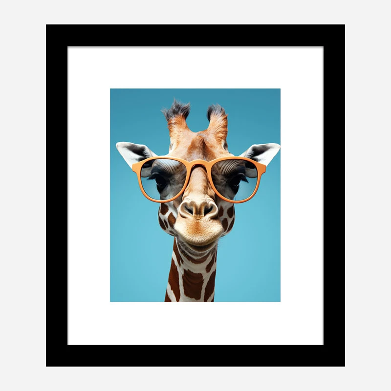 Giraffe In Shades 3 Art Print