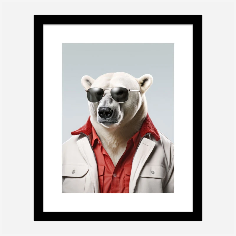 Cool Polar Bear Art Print