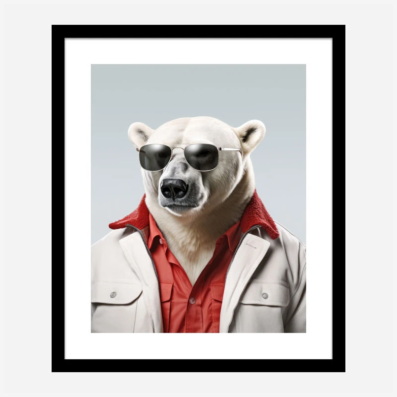 Cool Polar Bear Art Print