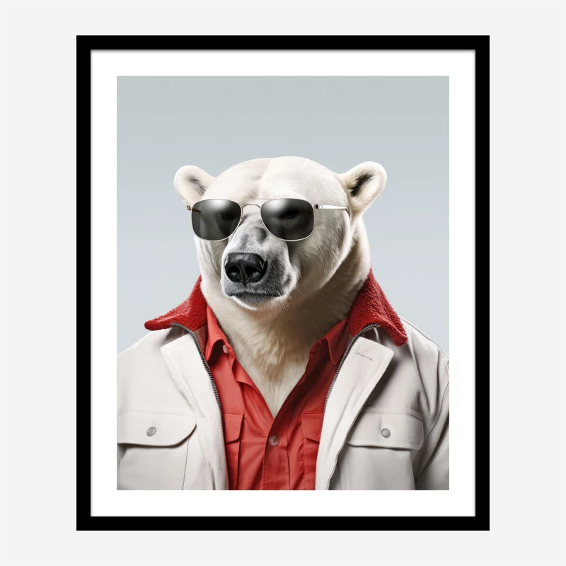 Cool Polar Bear Art Print