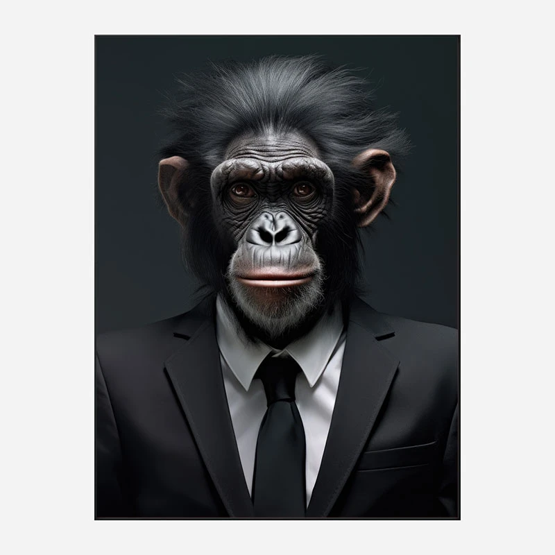 Formal Chimp Art Print