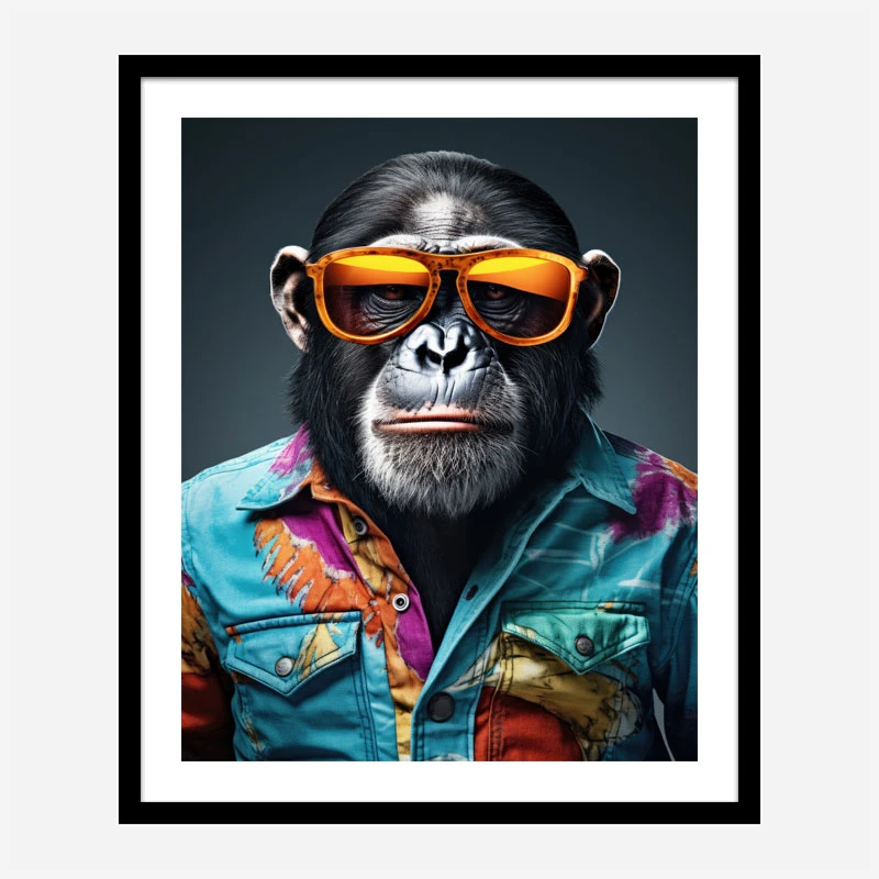 Hawaiian Chimp 1 Art Print