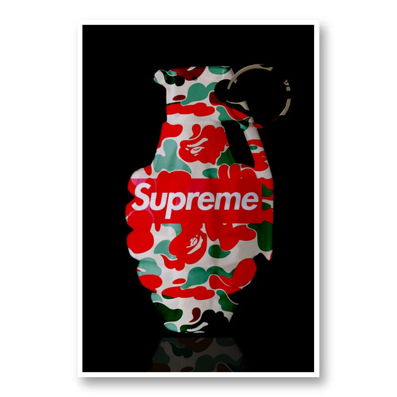 Supreme Camo Grenade Wall Art