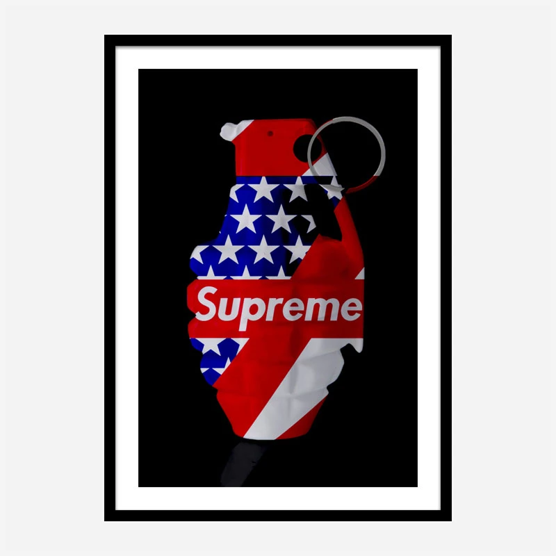 Supreme Strips Grenade Wall Art